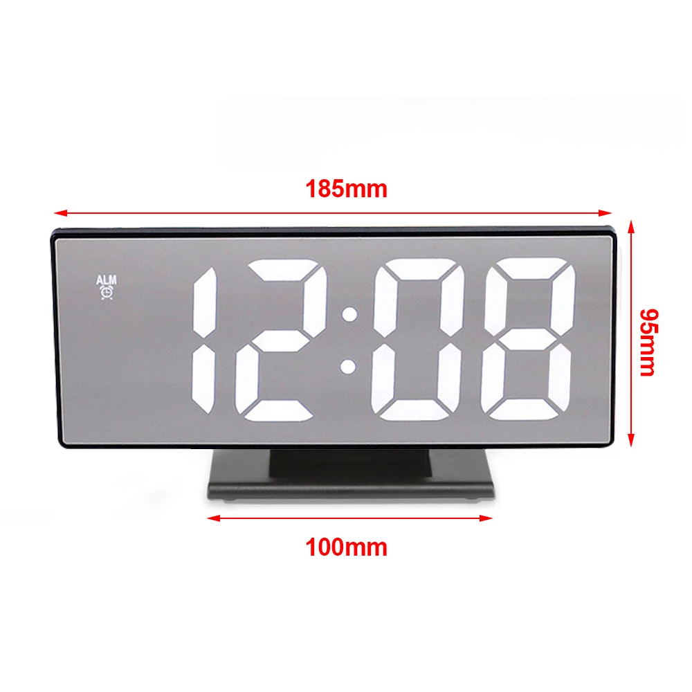 Grande display LCD, Relógio de mesa com calendário, Temperatura