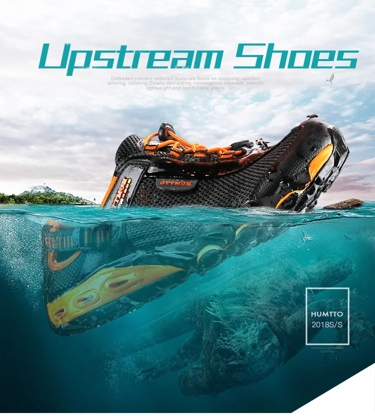 Description Picture 4 of itemHUMTTO Mens Breathable Trekking Shoes Outdoor Hiking Sneakers Women Wading Aqua Water Shoes Mesh Quick drying Sports Sneakers