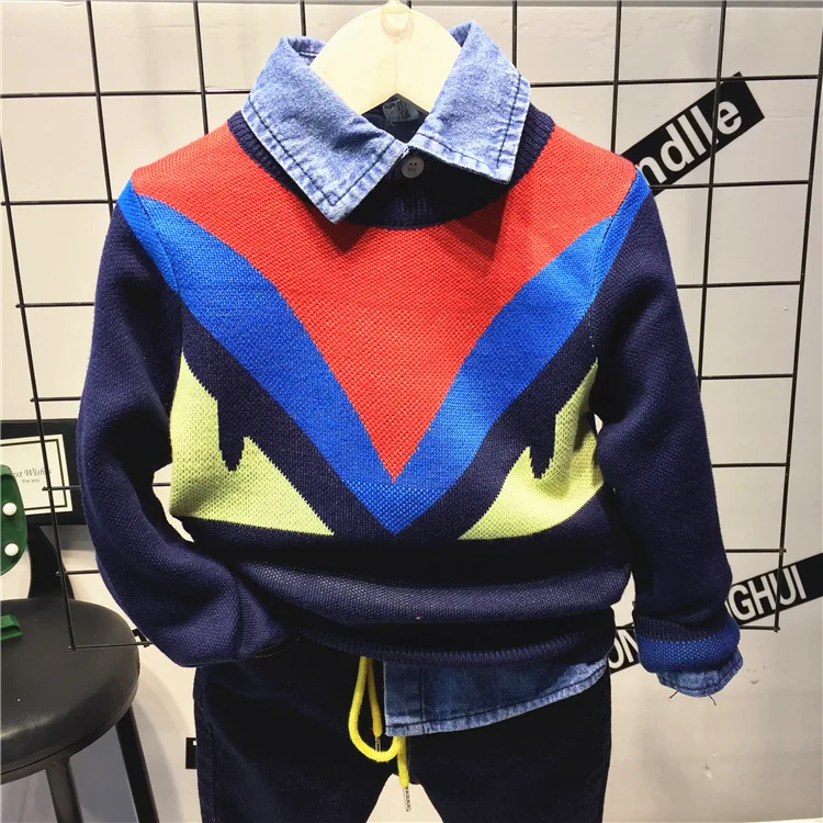 Childrenswear Autumn New Products Korean-style BOY'S Knitted Sweater Ah12105 C31001 C12259