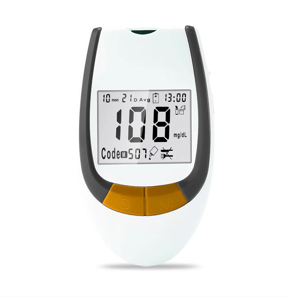 Глюкометр для измерения уровня глюкозы в крови с 50 шт. тест-полосками бесплатно 50 шт. игла для сбора крови тест-полоски и глюкометр в крови