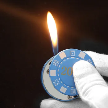 

Free Fire Personality Chips Lighter Funny Shiny Butane Refillable Gas Lighter Portable Gadgets For Men