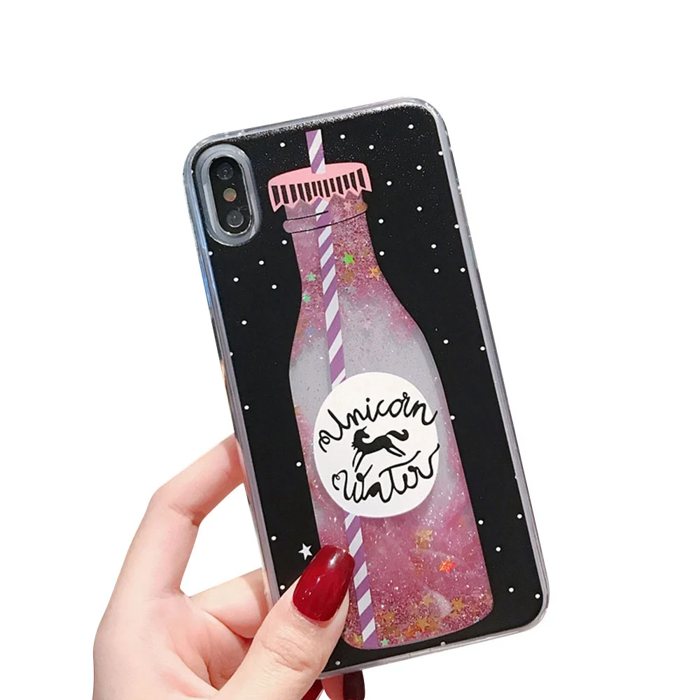 Блестящий песок динамический чехол для iPhone X XSMax XR Bling Flower Love Heart Case для i Phone Case 7 8 6 6s Plus/6 6s Capa