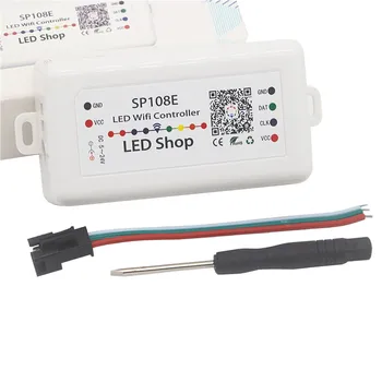 

DC5-24V SP108E pixel LED Wifi Controller 2048 Pixels for WS2811 2812 2801 6803 IC LED Strip Support IOS / Android APP