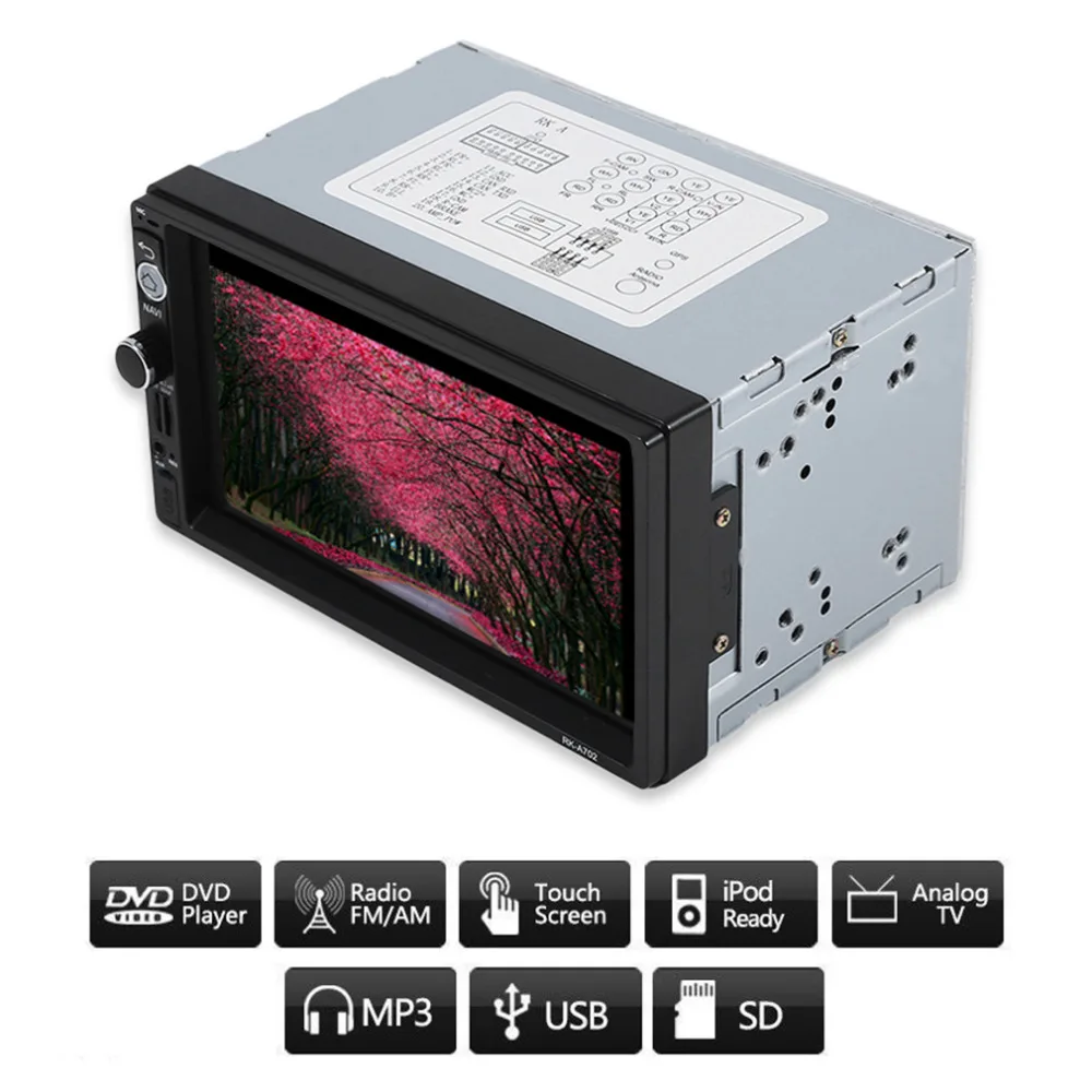 7 дюймов HD 1080P 1024*600 емкостный экран функция Автомобильный DVD mp3-плеер Встроенный Bluetooth RK-A702 Прямая