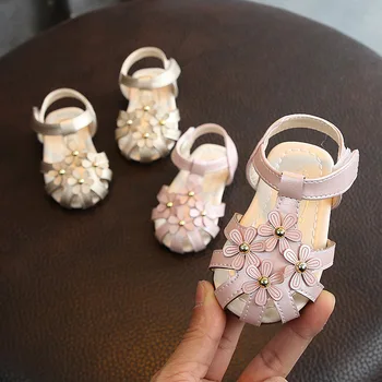 

Girls Sandals Summer Flowers Princess Shoes Soft Bottom Baby Toddler Shoes Girls Sandals Toddler Girl Leather Sandals