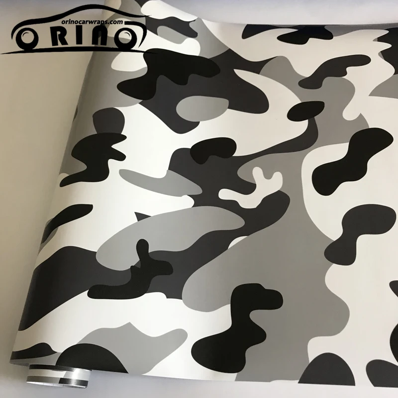 Black White Grey Vinyl Film Wrap-3