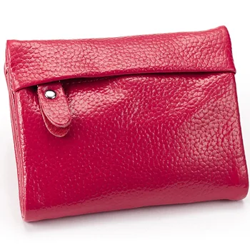 

20PCS / LOT New Female Leather Small Short Wallet Women Soft Leather Slim Purse Mini Clutch Bag portefeuille homme