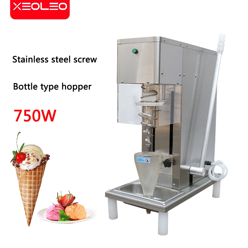 XEOLEO Commercial Electric Swirl Drill Ice Cream Mixer Machine 750W Frozen Yogurt Machine Yogurt Ice Cream Machine With Cleaning
