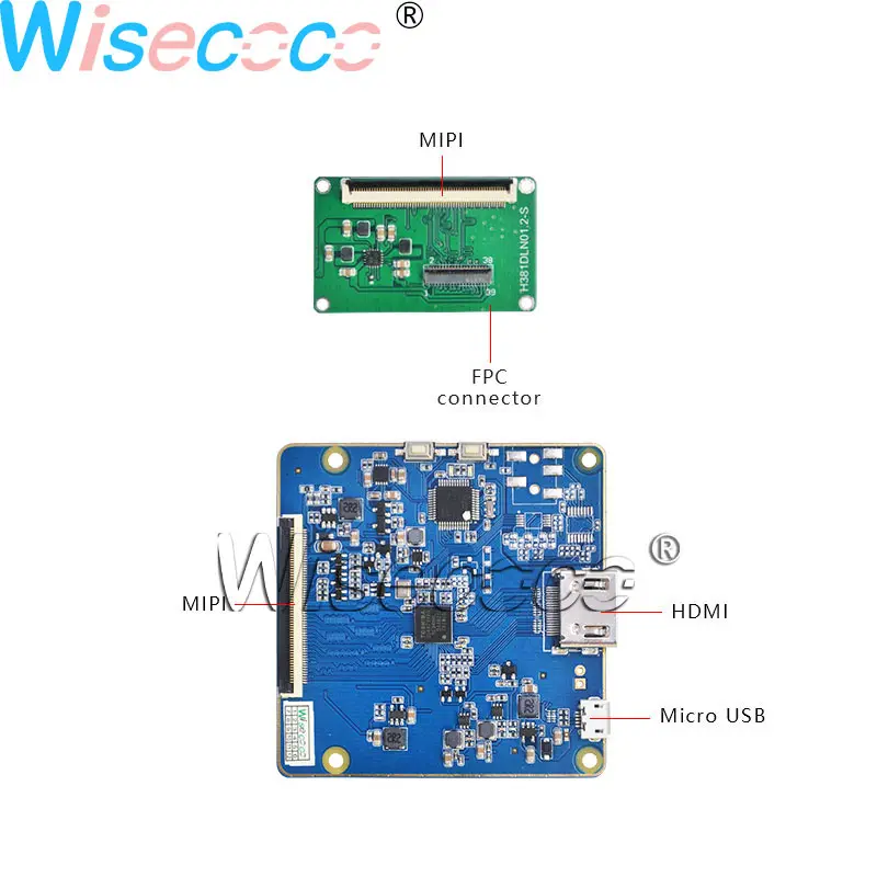 Wisecoco 3,81 дюймов ips OLED дисплей 360 нит высокая яркость 1080x1200 AM-OLED панель HDMI MIPI плата для HMD VR AR экран