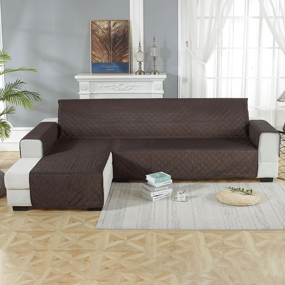 Waterproof Sofa Slipcover Non-slip Soft Sectional Couch Covers Pet Furniture Protector Slipcovers Right Left Arm Sofa Cover