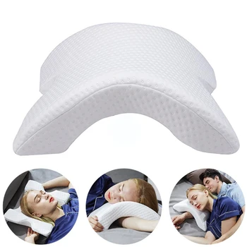 

3 styles Arched U-Shaped Pillow Curved Memory Foam Pillow White Neck protection Arm Rest Travel Lunch Break bedding Office table