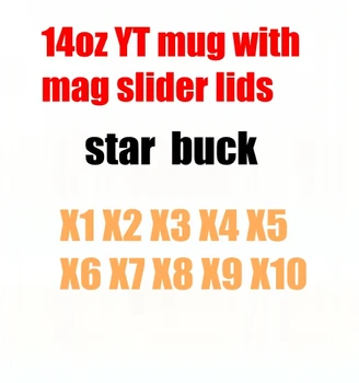 

14 oz YT Mug with logo magslider lids LEXY