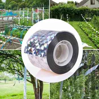

2.4*300FT Bird Repellent Tape Reflective Anti Bird Scare Tape Animal Repeller Fox Pigeons Repeller Ribbon Tapes For Pest Control