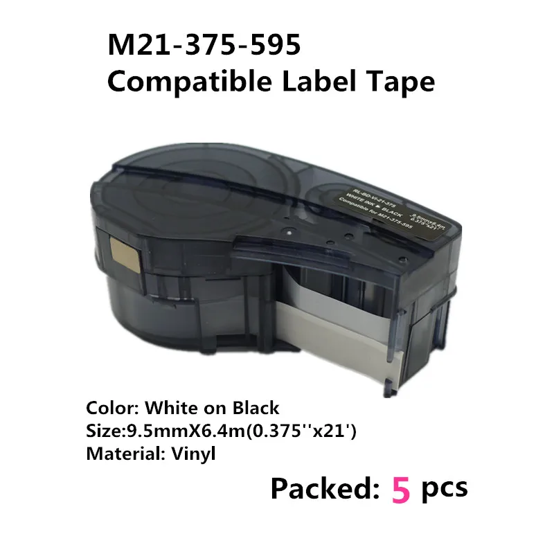 Etiqueta de Vinil Idpal e Labpal Impressora de Etiquetas Cartucho de Fita para Uso em Bmp21-plus Novo Fita M21-375-595 Bmp Laboratório 5 Pçs M21-500-595 - Imagem 6
