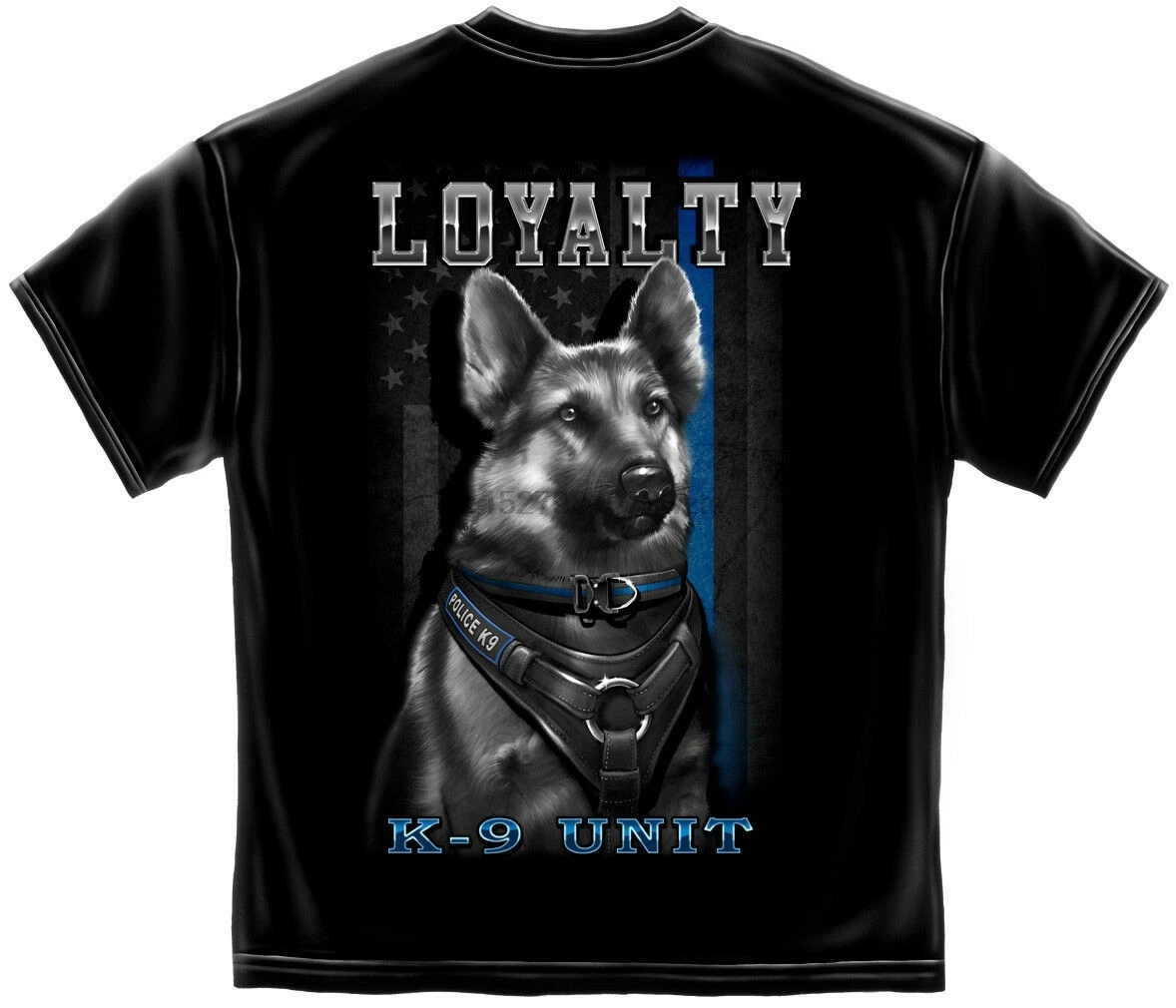 Новая полицейская K-9 футболка лояльности тонкая синяя линия | Мужская одежда