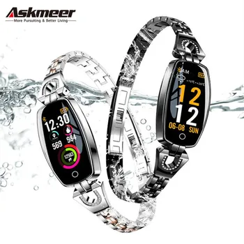 

ASKMEER H8 Smart Watch Women IP67 Waterproof Heart Rate Monitoring Bluetooth Fitness Bracelet Smartwatch for Android IOS