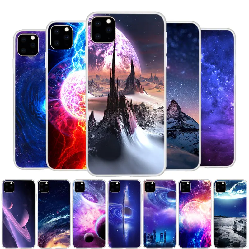 

For iPhone 11 2019 Case Cover for iPhone 11 Pro Case Silicone Star Space Phone Case For iPhone 11 Pro Max Soft TPU Cover 11Pro