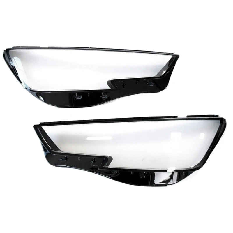 

2Pcs Car Clear Headlight Lens Cover Replacement Head Light Lamp Cover For-Audi A4 B9 2015-2018