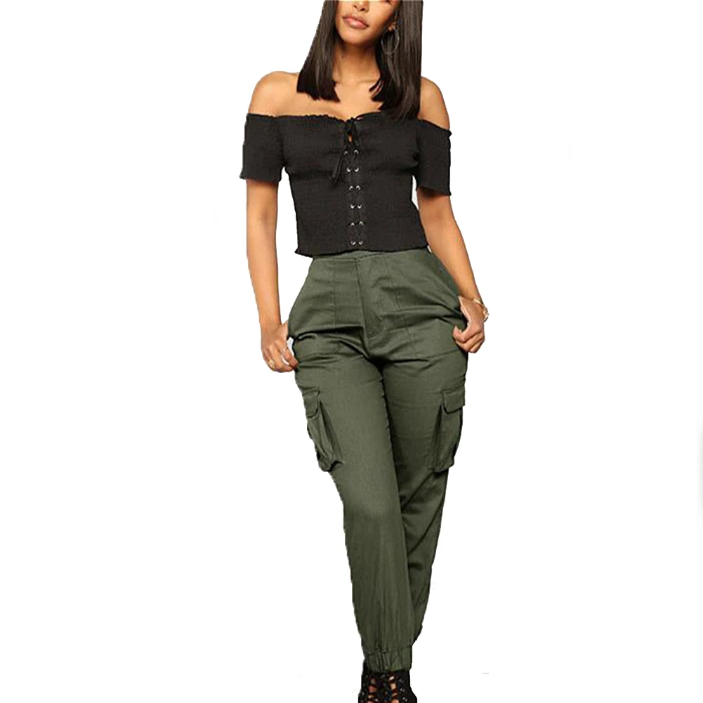 skinny fit cargo pants womens