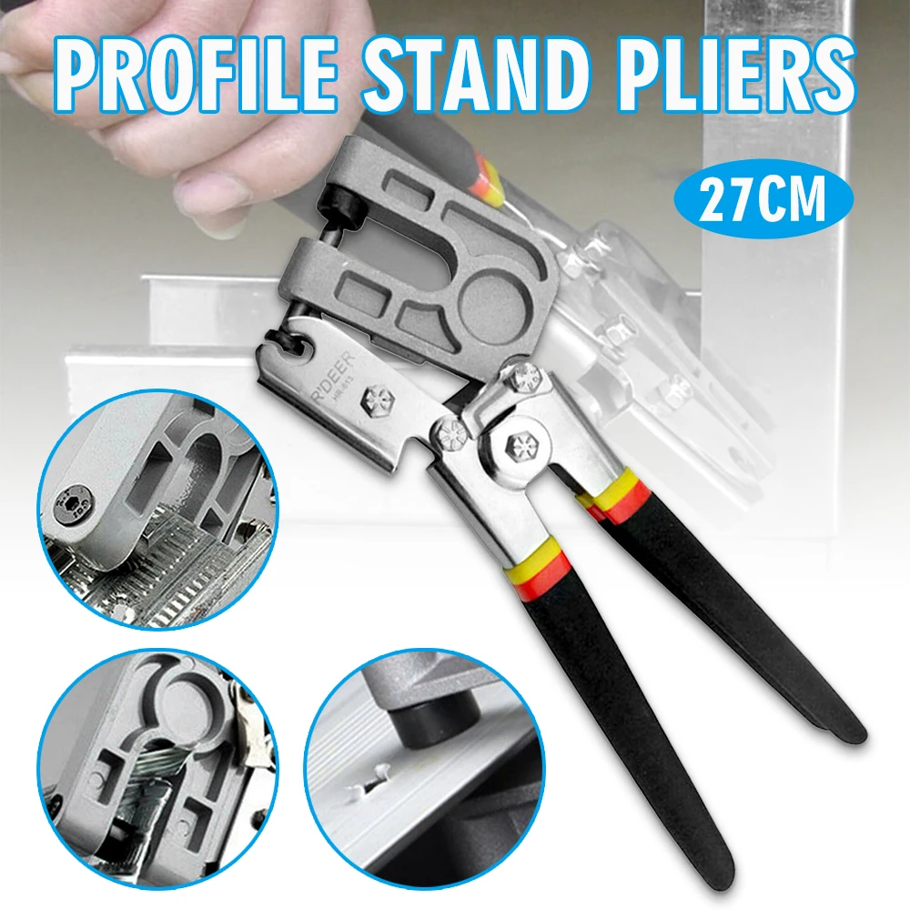 

New Profile Stand Pliers 27cm Profile Stand Work Composite Pliers Drywall Krimperzange Sheet Metal For 0.5 - 0.8mm Metal Sheet