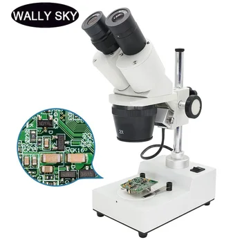 

20X 30X 40X Binocular Stereo Microscope Industrial Stereo Microscope Top LED Illumination Mobile Phone PCB Soldering Repair Tool