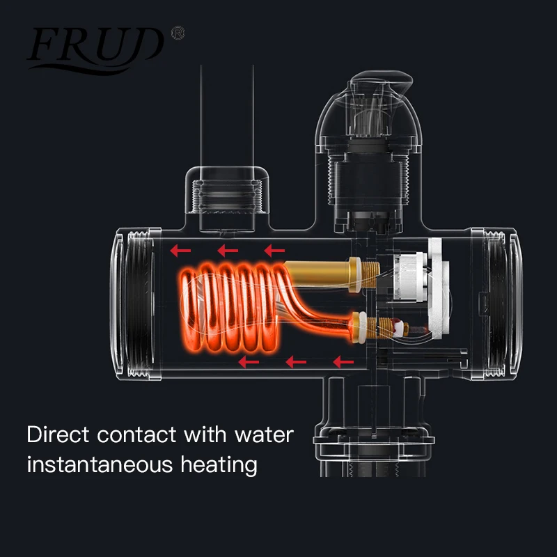 FRUD моментальный Электрический Душ водонагреватель горячий кран кухонный Электрический кран нагрев воды Мгновенный водонагреватель torneira