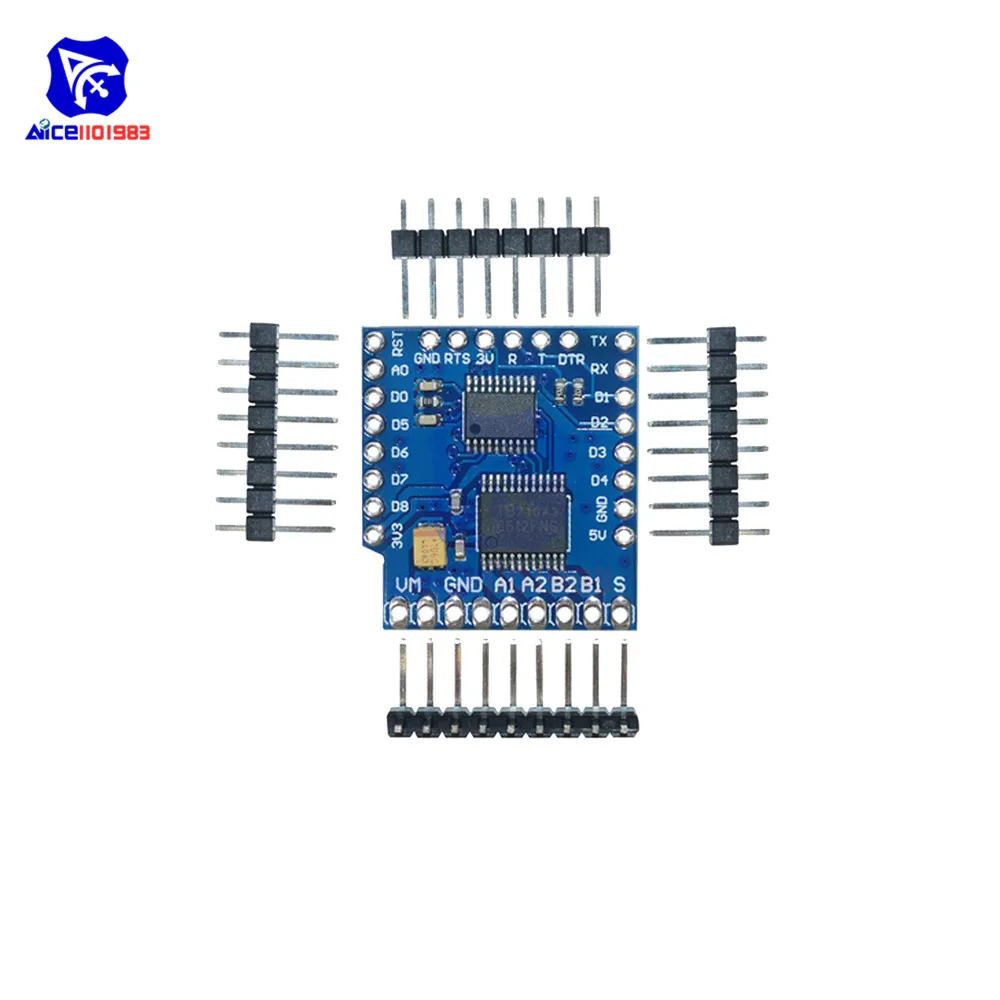 

diymore Motor Shield for WeMos D1 Mini TB6612FNG Wemos I2C Dual Motor Driver Shield Driving Module with Pin