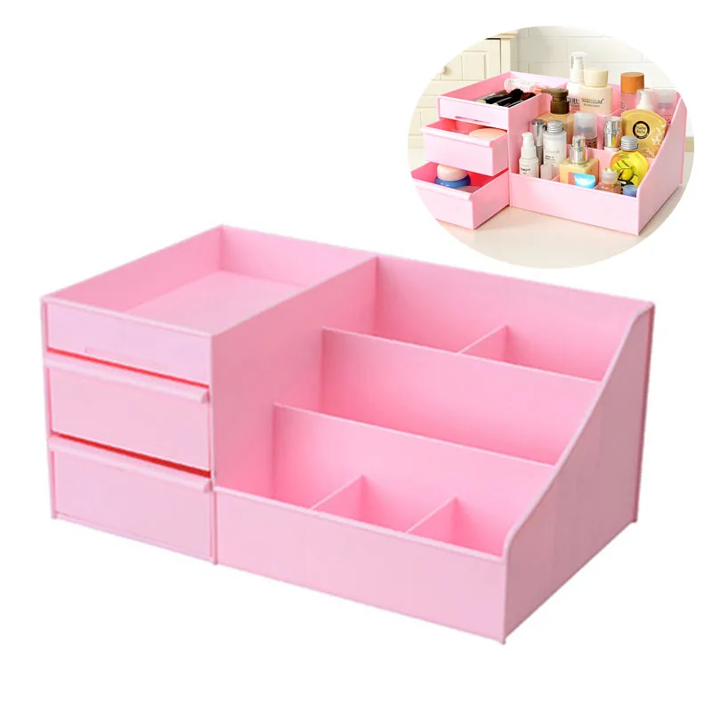 

YiCleaner Plastic Makeup-organizer Drawer Box Cosmetic Organizer Makeup Case Desktop Bathroom organizer box Container
