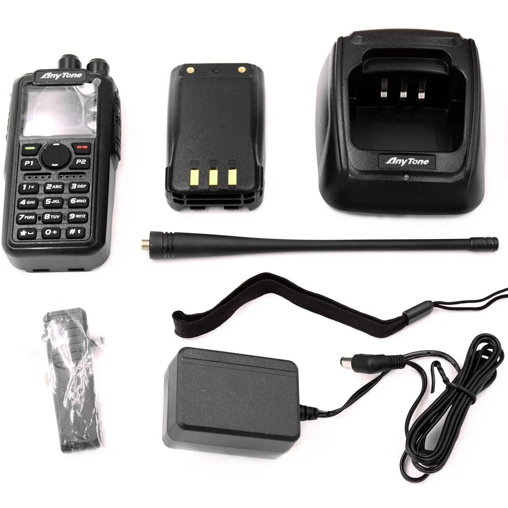 AnyTone/Freepass AT-D878 UVDMR цифровой+ аналоговый двухчастотный двухрежимный APRS gps позиционирование - Цвет: Черный