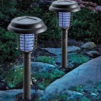 

Solar Fence Light Solar Lawn Light Mosquito Lamp Eco Friendly Electronic ABS Black 600MAH Garden Animal Outdoor Pest Repeller