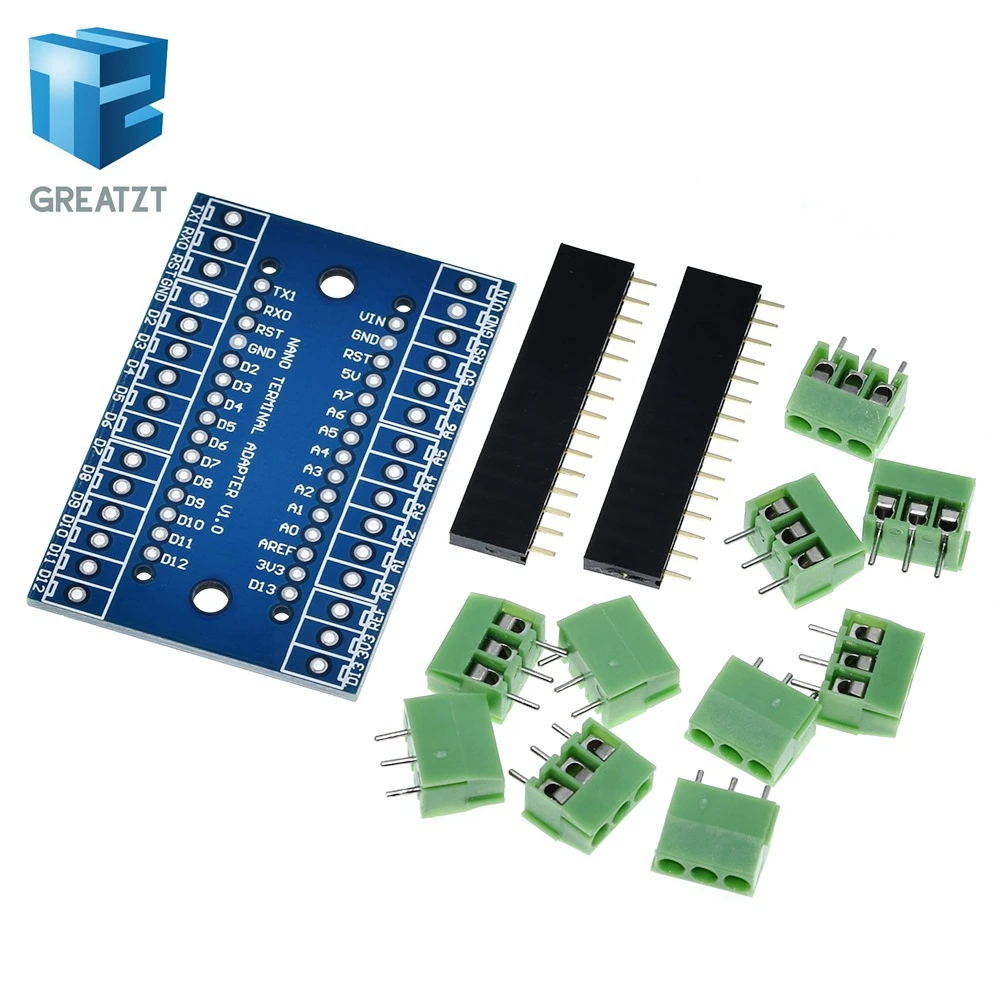 GREATZT NANO 3 0 контроллер клеммный адаптер для Arduino терминал Плата расширения Nano