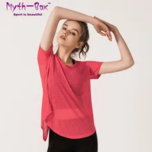 Женские рубашки для йоги, свободные футболки для бега, тонкие спортивные футболки из пряжи, женские футболки для фитнеса с разрезом сзади, эластичные пуловеры, блузка для спортзала