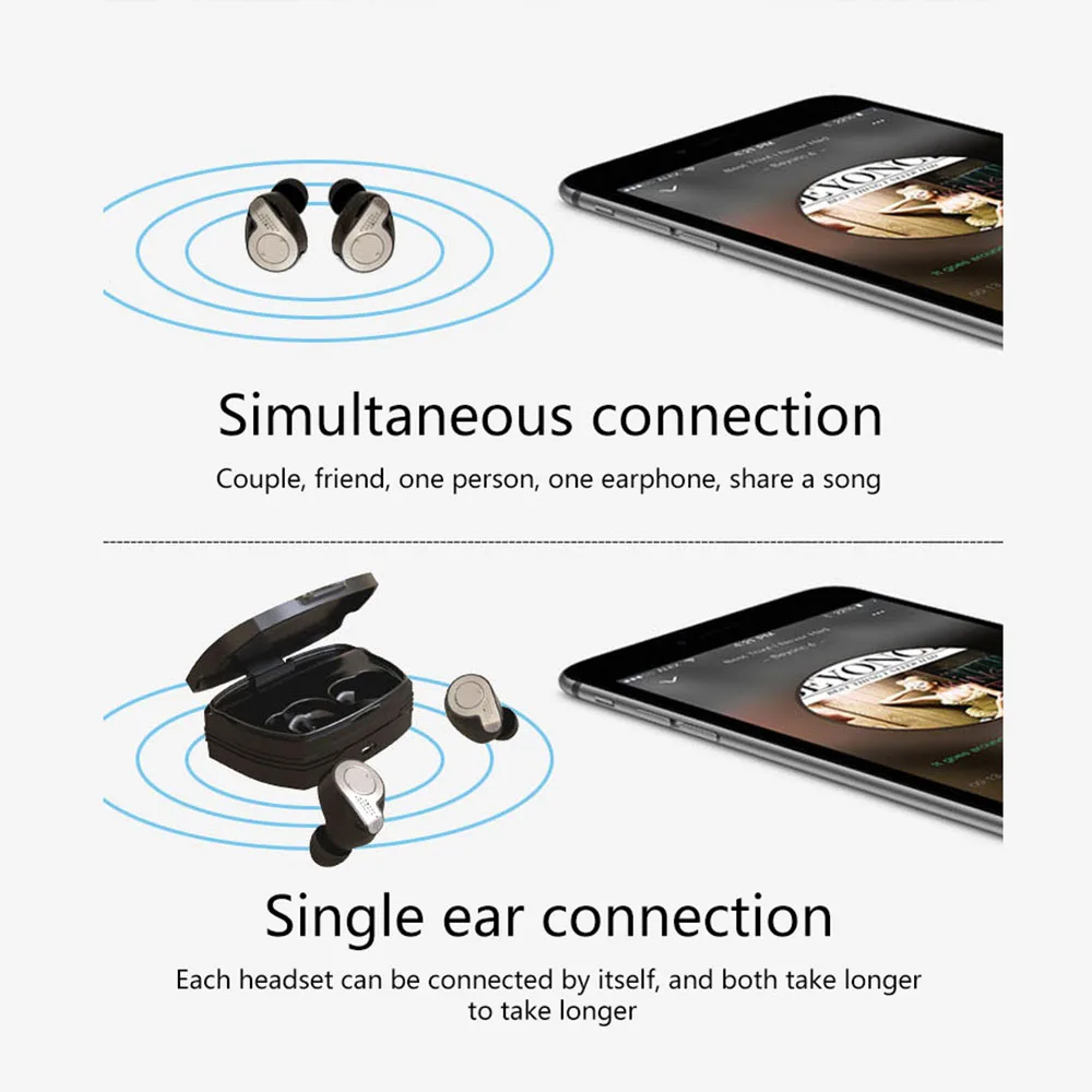 B8 Ture беспроводные наушники 5,0 TWS Bluetooth наушники 5D стерео наушники с шумоподавлением наушники-вкладыши с зарядным устройством 200 мАч
