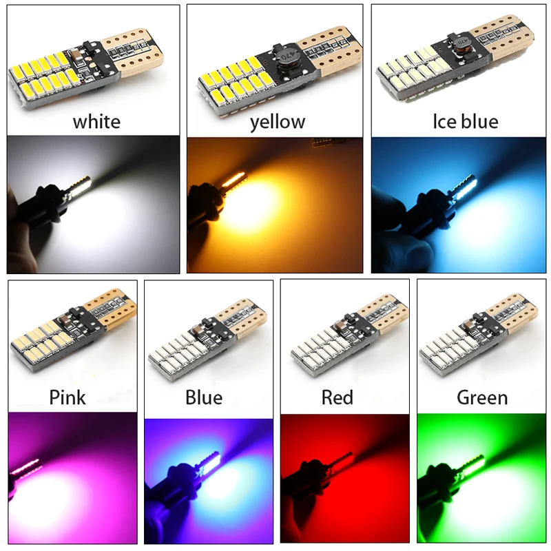 4PCS t10 w5w 194 168 24 smd 4014 Ŀ  t10 w5w led ڵ ׸ 