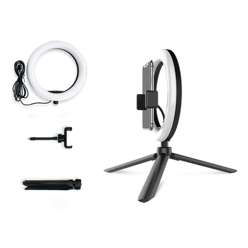 Mayitr-사진 Led 링 램프 플래시 라이트, 8 인치 LED 링 조명 셀카 카메라 메이크업 필 + 스마트폰 폰 스탠드 1 세트