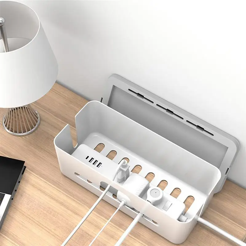 

Home Electronic Accessories Cable Organizer Box for Power Strip Storage USB Charger Cable Management High-capacity Box