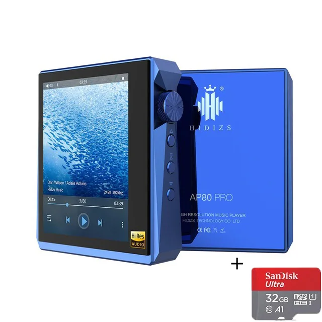 Hidizs AP80 PRO MP3 Bluetooth Music Player With Touch Screen HiFi Portable FLAC LDAC USB DAC DSD 64/128 FM Radio DAP 