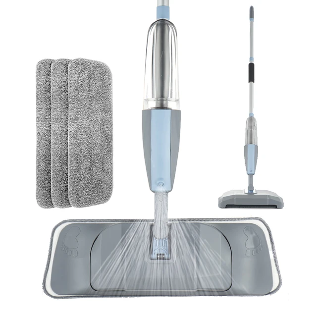 Mop 3 in 1 Spray Mop And Sweeper Machine Vacuum Cleaner Hard Floor Flat Cleaning Tool Set For Household Hand-held Easy Use Mop 1