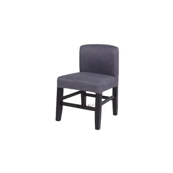 

Solid wood dining chair home modern minimalist backrest fabric chair stool backrest restaurant hotel table and chair leisure cha