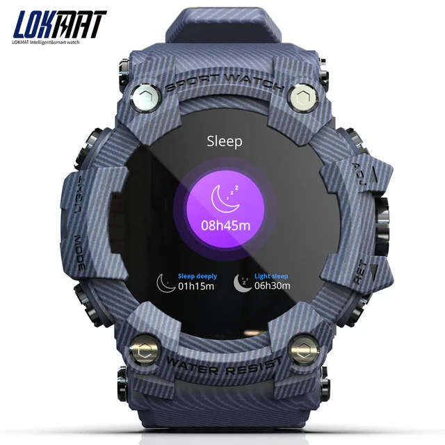 LOKMAT ATTACK Full Touch Screen Fitness Tracker Smart Watch Men Heart Rate Monitor Blood Pressure Smartwatch For Android ios 