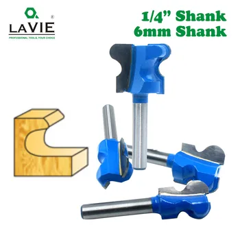 

LAVIE 6mm 1/4" Shank 6.35mm Double Finger Router Bits for Wood Milling Cutter Industrial Grade Bit Woodworking Tools MC01160