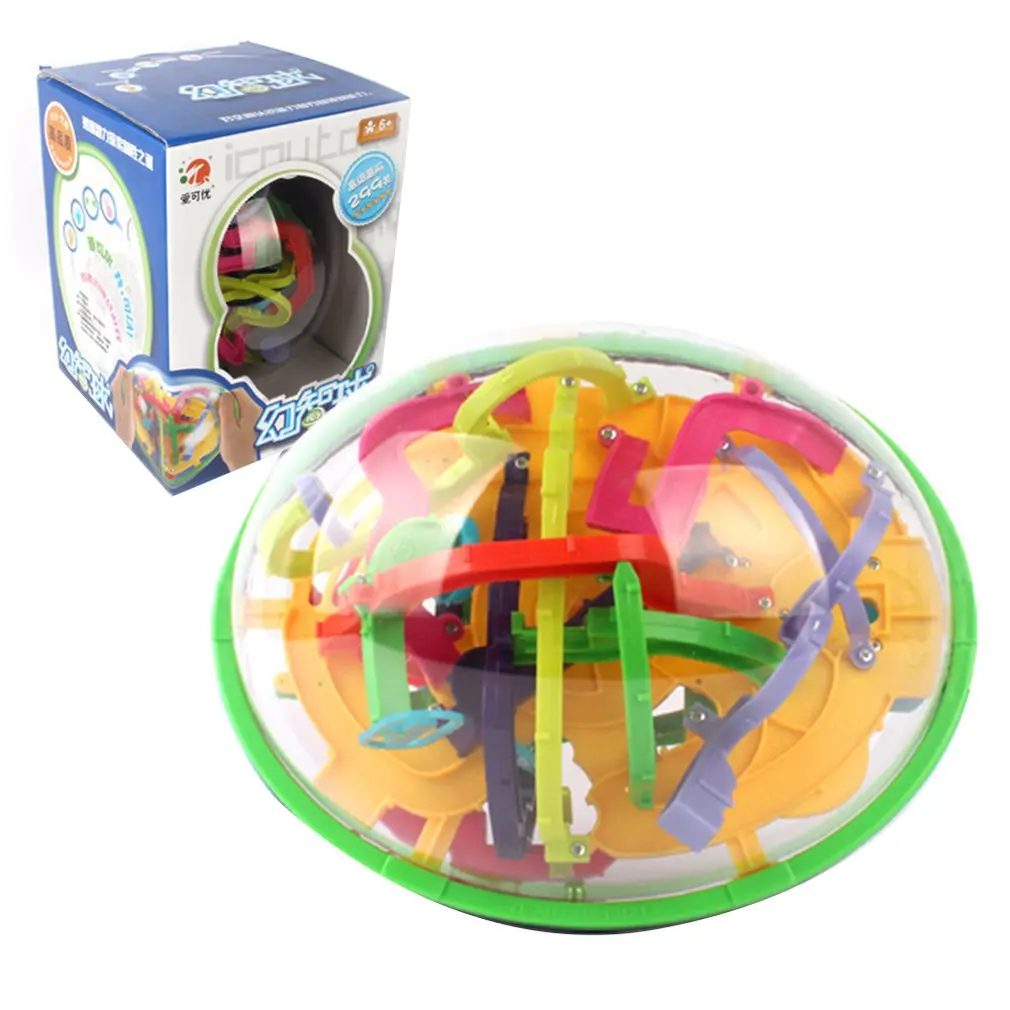 3D Puzzle Magic Maze 100 level Intellect Ball Labyrinth Sphere Kid Toys Puzzle Game IQ Balance Educational toys for Kids