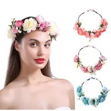 Бохо лес аксессуары для королевы для свадебной вечеринки цветок девушка головной убор для женщин цветок головной убор богемные праздничные гирлянды вечерние ручной работы