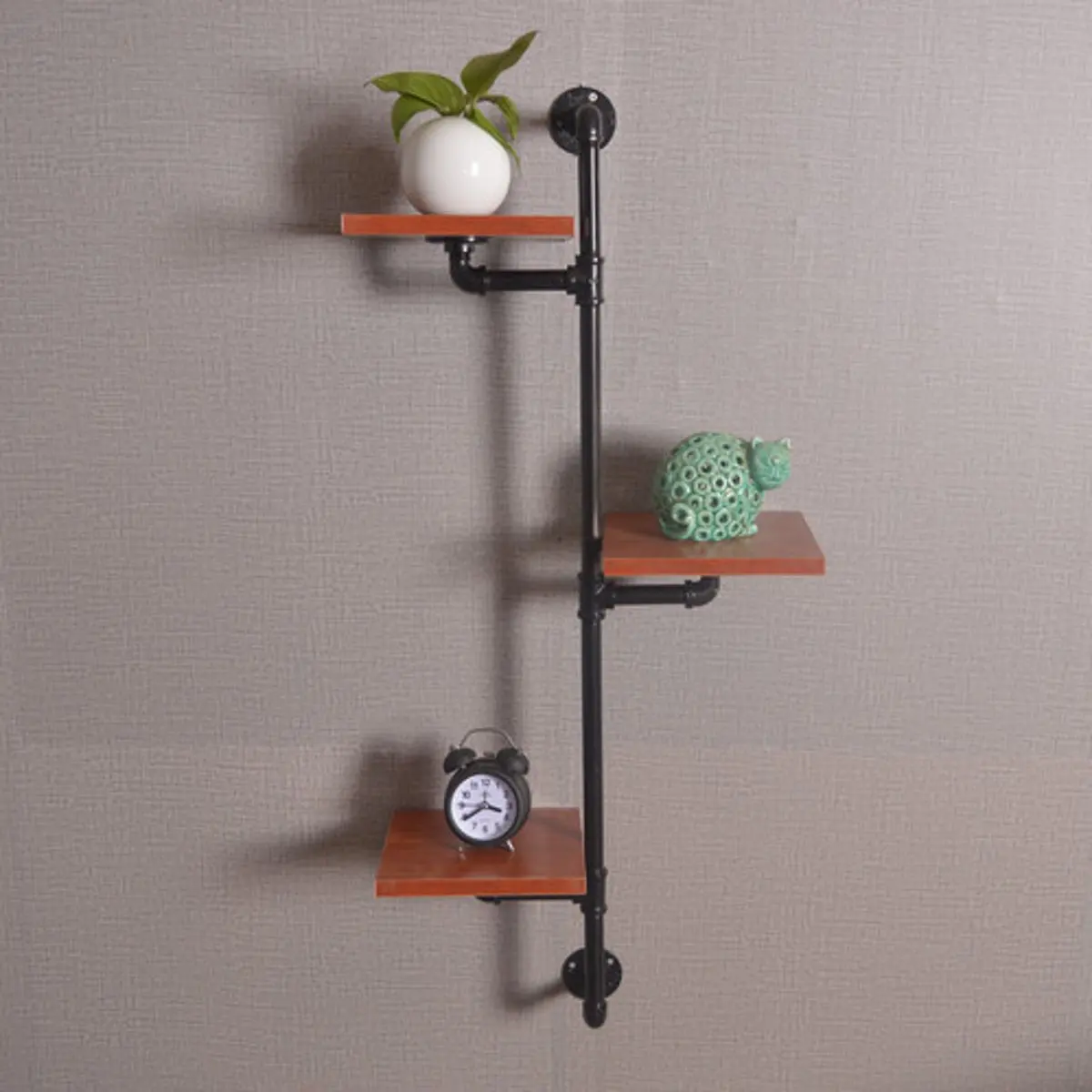 

Vintage Iron Pipe Wall Shelf 3 Layers Floating Bookshelf Storage Holder Rack Organizer Iron Pipe Shelf Stand Home Decor Loft