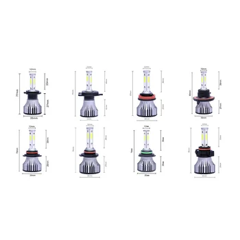 

LED Headlight Bulbs Conversion Kit Car Headlamp 20000LM 6500K 100W Cool White Hi/Lo Beam 4 Side DRL Fog Light Replace for Haloge