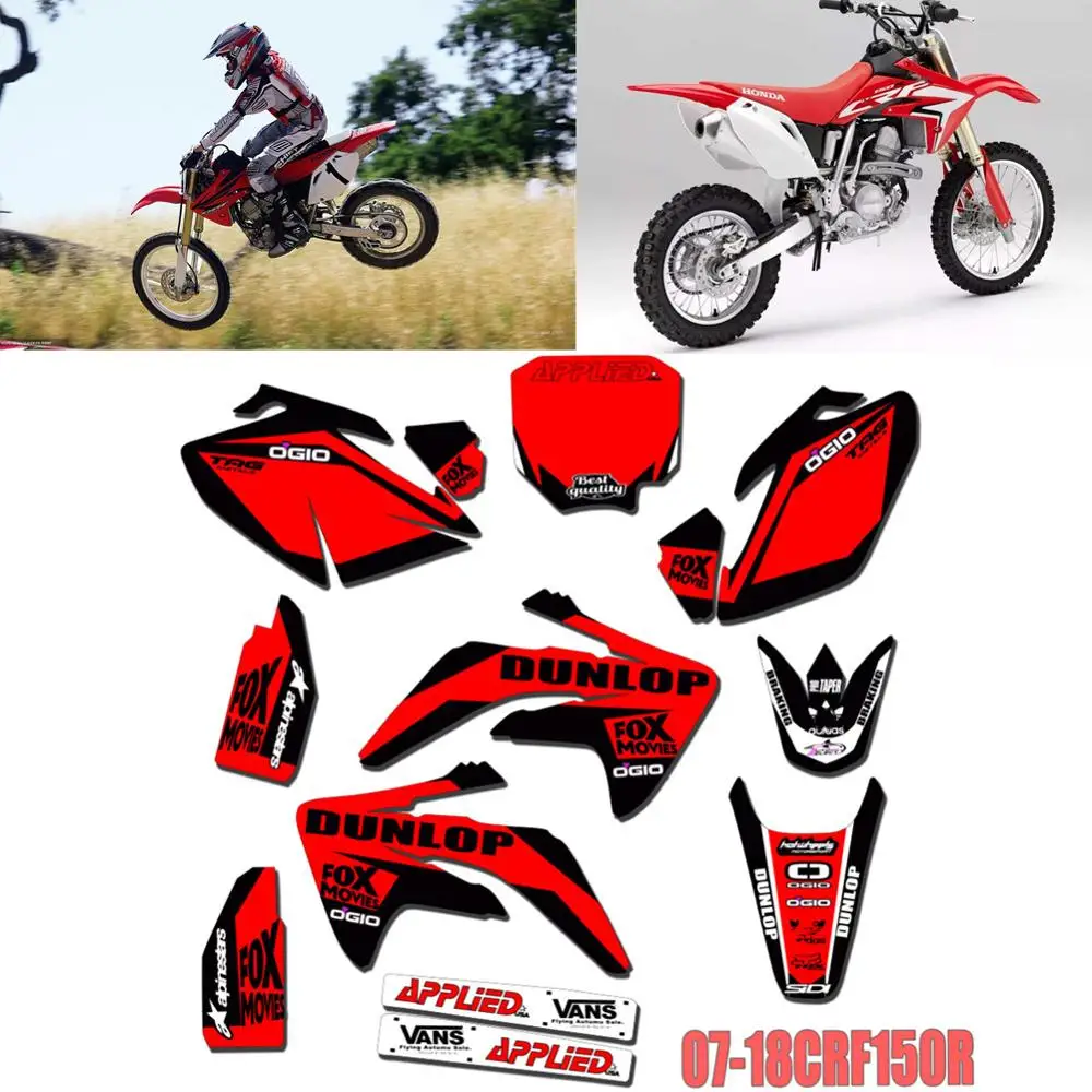 Графика и фоны наклейки Наборы для Honda CRF150R жидкостным охлаждением 2007 08 09 10 11 2012 CRF 150 R