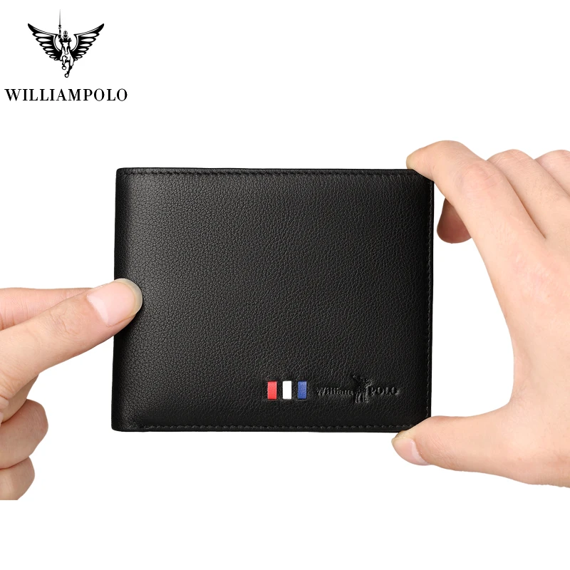 

Wallet men Driver's license Men's wallet men's short business thickening large capacity youth real pickup wallet WILLIMAPOLO