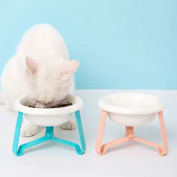 

Dog Cat Bowl,Ceramic Pet Bowl with Non-Slip Plastic Stand,Water Bowl Dish