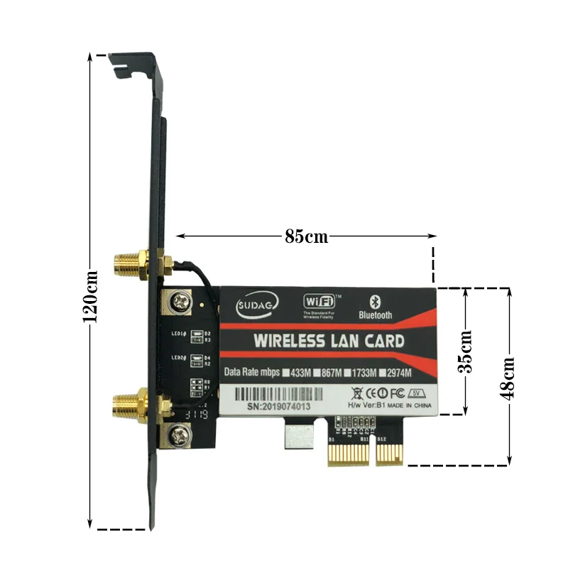 Goedkoop 1.73Gbps Draadloze 9260NGW NGFF Network Wifi Card Voor Intel ac 9260 2.4G 5Ghz 802.11ac Wifi Bluetooth 5.0 voor Laptop Windows 10