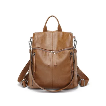

High Quality Leather Backpacks Modern Fashion Shoulder Bags for Teenage Boys Girls School Dating Travel Bags